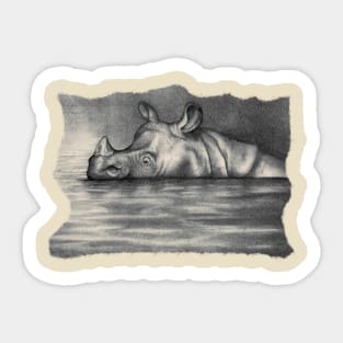 Javan Rhinoceros Sticker